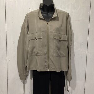 Soft Surroundings tan Zip-Up Jacket XL